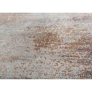 Alfombra Kavi Gris Negra de Lana y Seda de Bambú Anudada a Mano, Colección Afterglow, Forma Rectangular Abstracta para Dormitorio Juvenil - Product Image 3