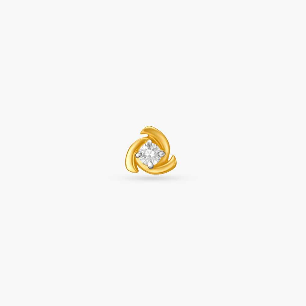Single Diamond Tanishq Nose Ring Design Designer Diamond Nose Pins