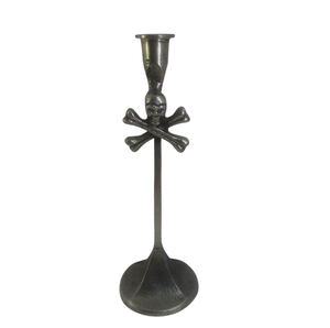 Wholesale Prices Decorative Aluminum Skill W/Round Base Pewter Anti Plating Halloween Decoration Customized Handmade - Product Image 5