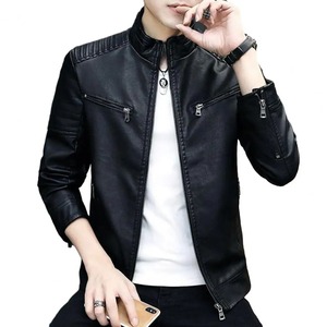 2024 hommes en cuir costume veste hommes coupe ajustée manteau court hommes mode veste en cuir Streetwear blazer décontracté vestes vêtements d'extérieur pour hommes - Product Image 3