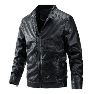 แจ็คเก็ตหนังวัวคุณภาพดีที่สุดสำหรับผู้ชาย ซิปด้านหน้า โลโก้ รักษ์โลก สไตล์วินเทจ คอตั้ง มีทุกสี ทุกขนาด - Product Image 1