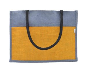 2 Color Rectangle Jute <b>Bags</b> Large Size Good Quality Handmade With Rope Handles Shopping Grocery Use Deluxe Durable Comfortable - Product Image 4