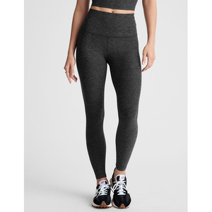 Hot Women's Gym Fitness Yoga Leggings Cintura alta Control de barriga Pantalones deportivos elásticos Efecto de levantamiento de glúteos Plata sólida No T-Line - Product Image 1