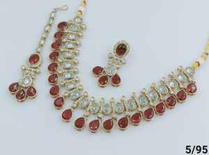 Dernière mode Collier ras du cou traditionnel plaqué or Ensemble de bijoux pour femmes - Product Image 5