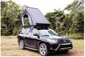<span class=keywords><strong>Tente</strong></span> <span class=keywords><strong>de</strong></span> <span class=keywords><strong>toit</strong></span> à coque dure triangulaire en aluminium double couche pour SUV Auvent arrière <span class=keywords><strong>de</strong></span> voiture autonome Compagnon d'aventure en plein air - Product Image 3