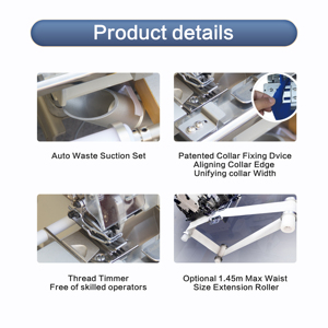 Vòng tròn cổ áo somax SM-01 đàn hồi dây thắt lưng tập tin đính kèm nhỏ xi lanh-giường overlock may mặc công nghiệp máy may Giá - Product Image 3