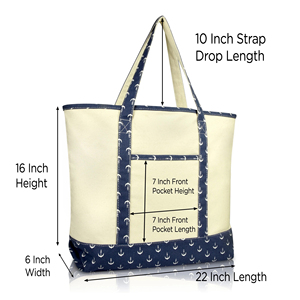 Vente en gros de sacs fourre-tout en toile de coton grande capacité pour l'hiver logo personnalisé imprimé réutilisable chaînes à motifs brodés promotionnels - Product Image 2