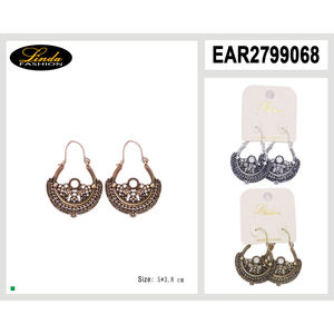 Orecchini a Lampadario Linda Fashion Placcati Oro con Cristalli Geometrici da 8 mm, Set di Gioielli da Donna per Feste - Product Image 5