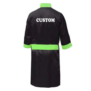 2025 superventas profesional negro y verde bata de boxeo MMA vestidos de artes marciales para hombres adultos - Product Image 2