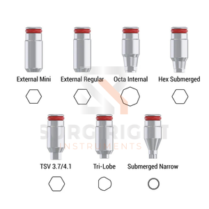 Kit de Extracción de Tornillos Fracturados para Implantes de Titanio, Destornillador de Vástago, Broca Inversa, Instrumentos Quirúrgicos Manuales, Certificado CE, Surgiright - Product Image 1