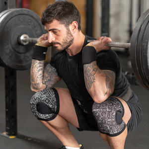 Manchon de genou en néoprène pour l'haltérophilie, 7 mm, résistant, antidérapant, unisexe, pour l'entraînement en salle de sport et les exercices de traction - Product Image 4