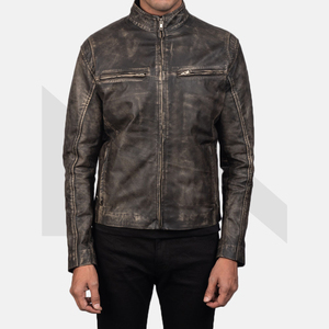 Chaqueta de cuero de invierno para hombre, lona, transpirable, de secado rápido, ligera, desgastada, moda al por mayor - Product Image 4