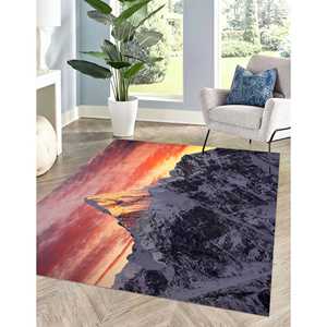 Tapis de paysage de l'Everest, tapis d'hiver, tapis de montagne enneigée, tapis en chenille - Product Image 4