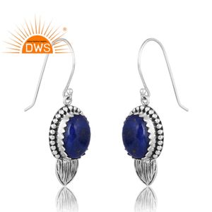 Pendiente colgante de piedras preciosas de lapislázuli Natural de Plata de Ley 925, joyería personalizada para mujer, regalo para ella - Product Image 3