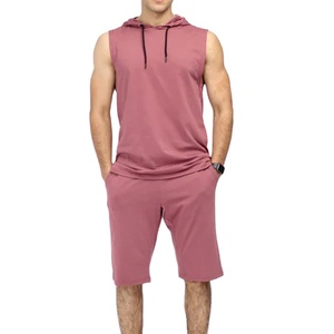 Camiseta sin mangas con capucha para hombre, de alta calidad, transpirable, de algodón, felpa francesa, con bolsillo, para verano, para hacer ejercicio. - Product Image 5