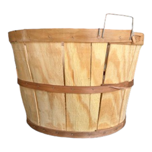 Paniers de crabe de boisseau en bois d'acacia tissés à la main avec couvercle - Product Image 1