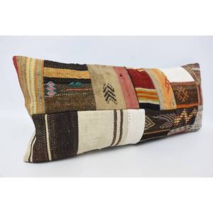 Luxury Bohemian Vintage Floral Wool <b>Pillow</b> 16x36 Inch Striped Patchwork Decorative Cushion for Living Room Sofa Bedding - Product Image 3
