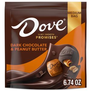 DOVE PROMISES Chocolat noir et beurre de cacahuète, bonbons pour la fête des mères, sachet de 6,74 oz - Product Image 4