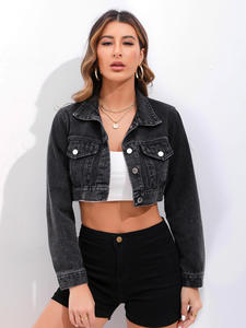 Nouvelle veste en jean courte de haute qualité pour femmes à la mode, veste pour femmes - Product Image 5