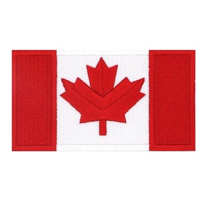 Parche de bandera de Canadá, parche de bandera bordado canadiense, parche bordado de bandera canadiense para coser - Product Image 2