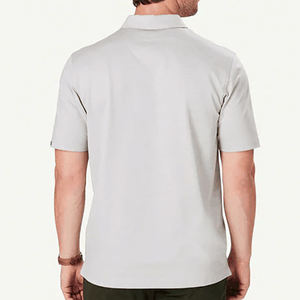 Patrón sólido unisex para camisetas de polo 100% algodón personalizado de talla grande bordado de manga corta Camisetas en blanco-venta al por mayor - Product Image 3