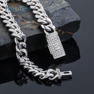 10mm Moissanite Diamond Iced Out clasp 925 Sterling <b>Silver</b> Miami Cuban Bracelet <b>For</b> <b>Men</b> Hip Hop jewelry - Product Image 4