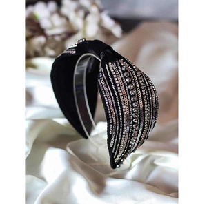 Multicolored <b>Headband</b> For Girls And <b>Women</b> With Decorative Pearl And Beaded Stylish Appearance - Product Image 1