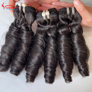 Meilleure vente paquets de cheveux humains vierges Remy bouncy bouclés sans perte ni enchevêtrement 100 grammes - Product Image 3