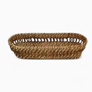 Cesta de pan de ratán oblonga natural, cesta de frutas, cuencos tejidos, cesta de pan de ratán hecha a mano para servir - Product Image 2