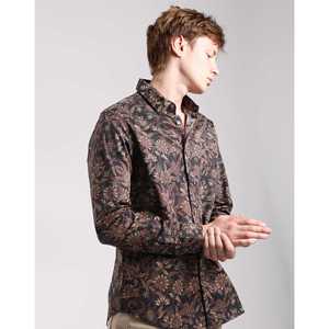 Camicia floreale fantasia a maniche lunghe da uomo traspirante da uomo estivo Slim Fit - Product Image 3