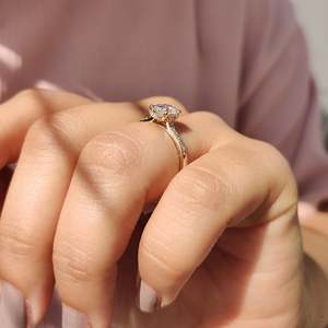 Oval Cut Diamond <b>Ring</b> in Pave Style Elegant and Luxurious - Product Image 4