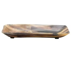 Bandeja Decorativa de Cuerno para Servir, Artículo Exclusivo de Cocina para Mesa de Comedor, Té, Café, Bandeja de Vajilla Elegante Hecha a Mano - Product Image 2