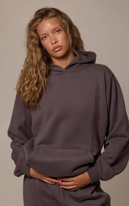 Sudadera con Capucha Extra Grande para Mujer, Color Carbón, para Invierno, Hombros Caídos, Corte Holgado, Forro Polar, Antiarrugas, Transpirable - Product Image 6