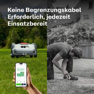 Tondeuse à gazon robotisée T1200 Pro sans câble de délimitation, version 2025 avec garage, tonte des bords, contrôlable par application avec RTK et caméra IA - Product Image 3