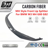 Splitter Bibir Depan Model MH untuk BMW M3 M4 G80 G82 2022+ Body Kit Serat Karbon S9