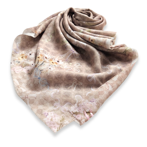 Bufanda de algodón de manga corta serie Reiko, hiyab marrón leche para adultos, traje informal de moda, ropa de primavera Digital, oferta exclusiva - Product Image 5
