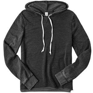 Nickel Lightweight Burnout Hoodie, <b>Black</b> Hoodies Bella Canvas Sweatshirts Thermal Bella+Canvas Pullover Hoodies - Product Image 5