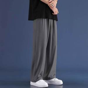 Pantalones Casuales de Moda Otoñal para Hombre, 100% Algodón, Sarga Ligera, Anti-Pilling, Corte Recto Medio, Ajuste Holgado, Servicio OEM - Product Image 5
