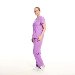 Conjunto de uniformes médicos de enfermería personalizados a la moda para mujer, venta al por mayor, camisetas de manga corta y pantalones para correr, uniformes hospitalarios - Product Image 4