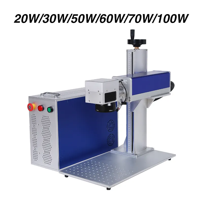 Support OEM and ODM 20w 30w 50w portable mini nameplate credit card split laser fiber marking machine for metal steel