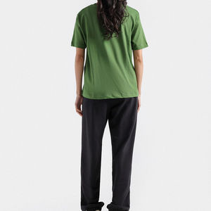 Pantalons évasés en toile taille mi-haute pour femmes, vente en gros, pantalons sur mesure, devant plat, vêtements de rue d'automne - Product Image 4