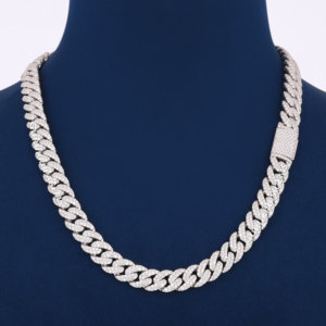 Nouvel arrivage VVS Lab Grown Diamond 20mm Iced Out Cuban Link Chain Collier en argent sterling 925 Hip Hop Mens Jewelry - Product Image 1