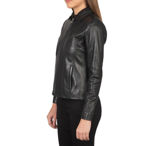 Chaqueta de motorista de cuero genuino personalizada para Mujer | Ropa de abrigo elegante ajustada para Mujer | Fábrica de proveedores al por mayor OEM ODM - Product Image 1
