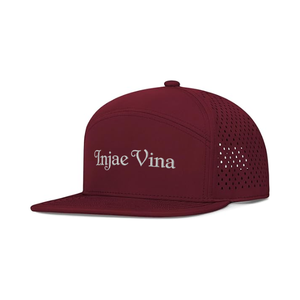 Gorra de Golf Perforada con Visera Plana, Logotipo Bordado, al por Mayor, Estructurada, de 6 Paneles, Corte Láser, Cierre a Presión, Impermeable, para Deportes, para Correr - Product Image 3