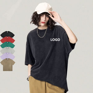 เสื้อยืดคอตตอนย้อมสีแบบวินเทจทรงโอเวอร์ไซส์ น้ำหนัก 270GSM สำหรับฤดูร้อน ขายส่ง รับสกรีนโลโก้ เสื้อยืดผู้ชายไซส์ใหญ่ - Product Image 1