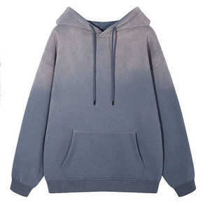 Wholesale Blank Heavyweight 500 Gsm <b>Vintage</b> Distressed Oversized <b>Sweatshirt</b> Men Fleece Cropped Top Acid Wash Hoodie - Product Image 2