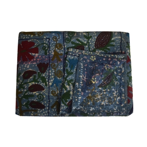 Suzanne ผ้าห่มปักลายแบบสองไซส์ของอินเดีย,ผ้าห่ม Kantha แบบวินเทจส่าหรีผ้าคลุมโซฟาพรมชายหาดผ้าห่มและผ้าคลุม - Product Image 5