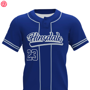 Vente chaude Meilleur design Léger Impression de logo personnalisé Vêtements de sport Pas cher et bon matériel Maillot de baseball à deux boutons - Product Image 4
