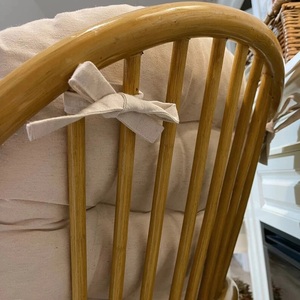 Handwoven Rattan <b>Lounger</b> with <b>Cushion</b> Swivel Patio Chair with Back Support Outdoor & Indoor Relax Chair - Product Image 6