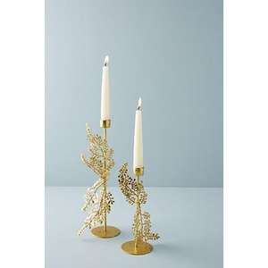 Decorative aluminum <b>candle</b> holder golden finished handcrafted product enhancing table with traditional Indian art - Product Image 2